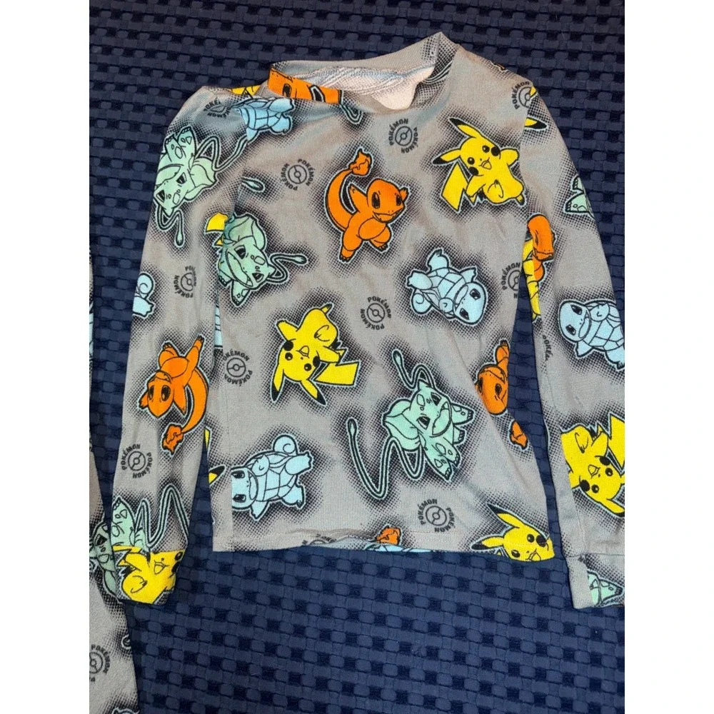 Pokémon Long Sleeve Pajama Set Top & Bottom Size 8 Kids